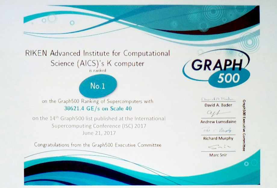 ISC2017 Graph500 1st place for 5th consecutive time